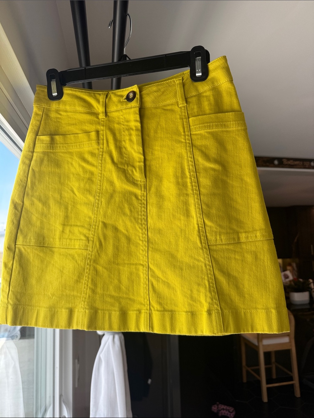 Boden Bright Yellow Mini A-Line Skirt